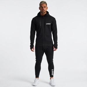 Vente en gros de survêtements de sport pour hommes de taille <span class=keywords><strong>XXL</strong></span> Ensemble de survêtements de football à capuche coupe ajustée Logo personnalisé Coton plus lourd - Product Image 2