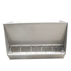 Peternakan Babi Stainless Steel Double Sisi Feeding Trough Pakan Babi Feeder Melalui Dijual