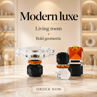 Bol en cristal facetté, centre de table décoratif, bol à fruits en cristal taillé ambre noir pour la maison, l'hôtel, ornement de luxe, cadeau