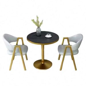 Muebles Comerciales Personalizados de Estilo Nórdico, Mesa de Café de Metal para Cafetería, Comida Rápida, Restaurante - Product Image 3
