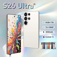 Smartphone Android S26 Ultra 5G de haute qualité avec déverrouillage facial, écran 6,9 pouces, processeur Deca Core de précision, compatible toutes fréquences mondiales, version espagnole