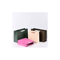 Tas Belanja Kertas dengan Pegangan Pita untuk Butik Pakaian, Perhiasan, dan Eceran dengan Logo