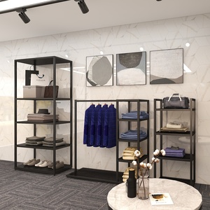 <span class=keywords><strong>2025</strong></span> hiện đại Boutique thương mại cửa hàng quần áo kim loại người đàn ông treo hiển thị đứng cho Mid Island hiển thị thời trang quần áo giá - Product Image 4