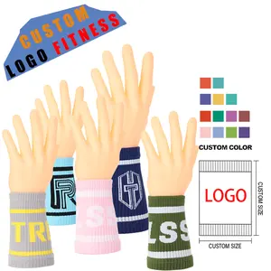 Custom Cross Fitness Wristbands With Logo Sport Sweatbands No Minimum Wrist Brace Support Promotional