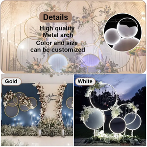 Modelli esplosivi prato all'aperto decorazione fase di nozze forma geometrica LED sfondo di metallo - Product Image 4