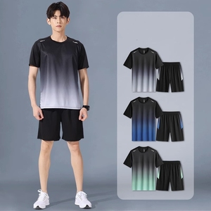 <span class=keywords><strong>Conjunto</strong></span> de Camisetas Deportivas Transpirables de Secado Rápido con Logotipo Personalizado para <span class=keywords><strong>Hombre</strong></span>, <span class=keywords><strong>Conjunto</strong></span> de Pantalones Cortos Deportivos Elásticos Ligeros - Product Image 1