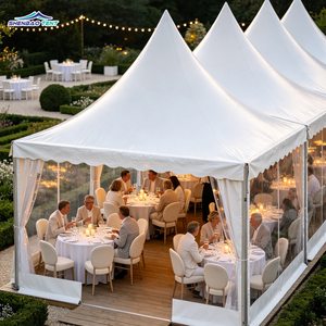 Tendone Pagoda di Lusso per Catering, Gazebo Ristorante a Tetto Alto con Balaustra Ondulata per Cene all'Aperto ed Eventi Gala Annuali - Product Image 2