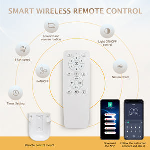 พัดลมเพดาน LED 42นิ้วแบบทันสมัยมอเตอร์ DC อัจฉริยะ3ใบพัดรีโมทโคมไฟเหล็กสีดำสำหรับบ้านห้องนั่งเล่นห้องนอน - Product Image 4