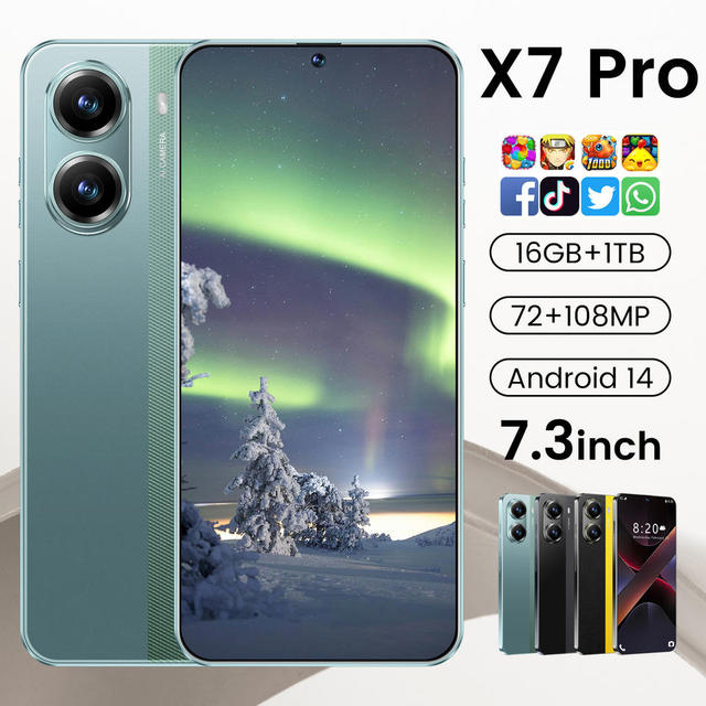 X7 Pro 5G Smartphone Global Version 120Hz OLED 8000mAh 120W Charge 108MP Camera 16g+1TB Dustproof Mobile Phone