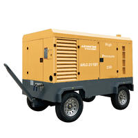 Compresor de aire de tornillo rotativo diésel portátil de alta presión 1200 CFM 1300 CFM 1600 CFM 20 bar para perforación y minería
