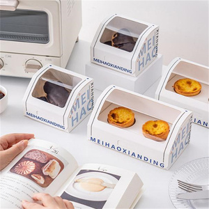 Boîtes à pâtisserie transparentes pour cupcakes, tartes aux œufs, desserts, pâtisseries, vente chaude, mode, ouverture de fenêtre, emballage - Product Image 1