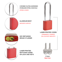 Cadenas Loto à clé, étanche, avec clé maîtresse, anse en acier de 76 mm, en aluminium durable, haute qualité à prix abordable