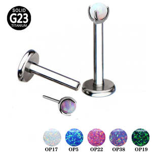 Astm F136 Implantat-Klasse Titan Piercing drahtloser Schmuck interner Push <span class=keywords><strong>Pin</strong></span> Trinkknopf Oberteil Labret-Stift-Ohrringe - Product Image 4