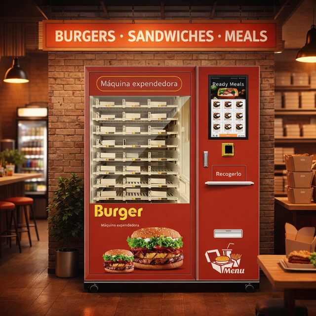 Haloo Fast Food Vending Machine with SDK Cloud-Based Management Remote Control & Self Service Hot Food Station