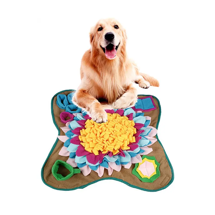 Manufacturer wholesale pink blue dog snuffle mat sun flower design