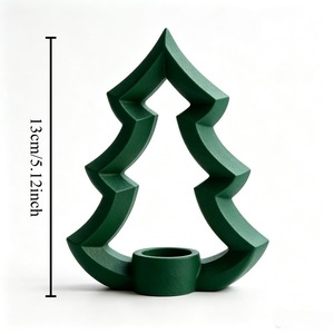 Portavelas de árbol de Navidad nórdico, impreso en 3D, hueco, rojo, verde, blanco, decoración de ventana, hogar, sala de estar, regalo de invierno - Product Image 2