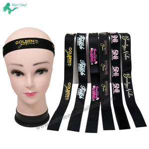 Logo personnalisé Bord Slayer Melt Band Frontal Wraps Lace Hair Band <span class=keywords><strong>Crochet</strong></span> réglable avec boucle Bande élastique pour perruques - Product Image 3
