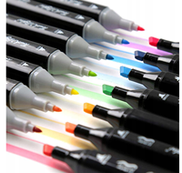 Vente en gros de marqueurs à dessin artistique à double pointe 60/80/168/204/262 couleurs, ensemble de stylos marqueurs à alcool permanents