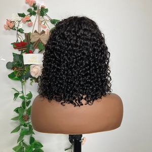 Extensiones de <span class=keywords><strong>Cabello</strong></span> Brasileño <span class=keywords><strong>Corto</strong></span> de Calidad Premium, <span class=keywords><strong>Trenzas</strong></span> Boho Rizadas Profundas Sin Pegamento <span class=keywords><strong>para</strong></span> Peluca con Cierre, 12 Pulgadas, HD Transparente, Pequeño - Product Image 1