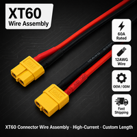 Câble adaptateur DC 14AWG XT60 femelle en cuivre à 2 broches avec boîtier en laiton IP55 pour batterie Li-ion et alimentation FPV
