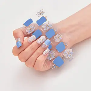 Großhandel Full Nail Wrap Herbst Winter Japanisch Langlebig New Custom Nail Sticker Vegan Selbst klebend