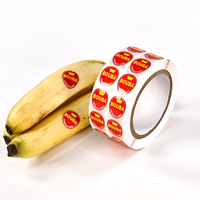 Autocollants en papier biodégradables et compostables, adaptés au contact alimentaire, respectueux de l'environnement, formes personnalisées, couleurs personnalisées CMYK, fruits