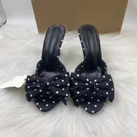 Nouvelles sandales à talons hauts pour femmes 2026, avec nœud papillon, style mode, pour banquet et travail, bout rond