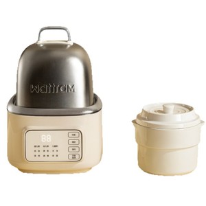 Wattram – Cuiseur à aliments pour bébé 1-2L, cuiseur lent électrique multifonctionnel pour bouillie et soupe, avec fonction de minuterie et de réservation - Product Image 1
