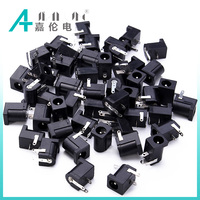 2,1 conector de toma de corriente CC negro 5,5*2,1mm 3 pines ABS carcasa latón contacto Material 2A corriente nominal para Notebook PCB