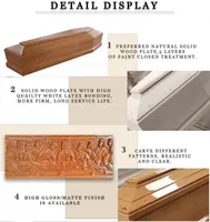 Ataúd para Bebé de Madera Maciza, Estilo Europeo Americano, Diseño Cruzado, Ecológico, Duradero, Biodegradable y Personalizable