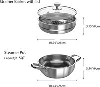 Direct usine, 7 pièces, casseroles modernes de haute qualité en acier inoxydable 304, revêtement antiadhésif, compatibles induction, usage domestique, cuisine