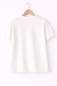 Women <b>White</b> Graphic T-Shirt Cute Bird Print Short Sleeve Casual Fashion Summer <b>Tee</b> for Daily Wear For Sale - Product Image 3