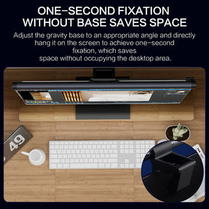 Lámpara de Escritorio con <span class=keywords><strong>Luz</strong></span> de Fondo Atenuable al Tacto, Ahorra Espacio, Cuida la Vista, para Pantalla de PC o Portátil, Alimentada por USB, <span class=keywords><strong>Luz</strong></span> LED RGB para Monitor de Computadora - Product Image 6