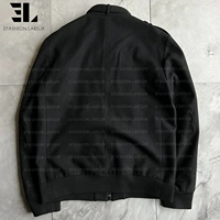 Veste Bomber Napoléon en Twill de Coton Délavé Personnalisée LARSUR, Coupe Slim, Col Montant, Style Motard, Veste Courte Hussar