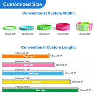 Bracelet en silicone souple personnalisé avec votre propre logo, imprimé à l'écran, étanche, large et épais, pour cadeaux promotionnels