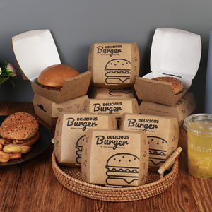Caja de Cartón Kraft Impermeable y Reciclable para Hamburguesas y Papas Fritas para Llevar, con su Propio Logotipo - Product Image 5