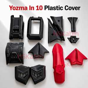Kit de cubiertas de plástico Yozma 10 en 1, 12 piezas: cubierta lateral del motor, controlador de batería, guardabarros trasero, guardabarros delantero, panel lateral, placa de matrícula, cubierta de encendido - Product Image 1