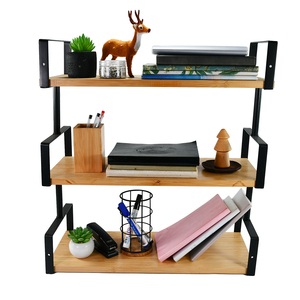 Home Decor Solid Wood Floating <b>Shelves</b> Rustic Pipe <b>Shelf</b> Brackets Customized Wooden Wall Cosmetic Book Storage - Product Image 2