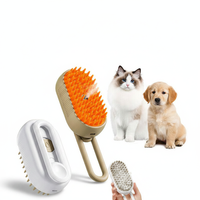Peigne de toilettage pour animaux de compagnie 3-en-1 pliable et autonettoyant, version 2026 améliorée, pour chiens et chats, peigne vapeur rechargeable pour chats