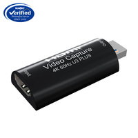 Carte de capture vidéo USB 3.0 U3 Plus 4K 60Hz pour ordinateur portable, jeux, streaming en direct, enregistrement MP4, alliage d'aluminium 5 Gbps