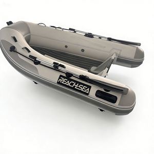 <span class=keywords><strong>Bateau</strong></span> pneumatique semi-rigide (RHIB) 245 cm 0,9 mm en PVC Mehler pour 3 personnes, sans console, pour yacht de sécurité, modèle Reachsea OEM ODM, couleur gris clair - Product Image 3