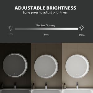 60cm <strong>Half</strong> Ring Hanging Wall Mounted Manufacturers Memory Function Lighting Illuminated Lighted Round Led Bathroom <strong>Mirror</strong> - Product Image 6