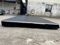 Escenario de Aluminio, Plataforma de Escenario Duradera y Estable para Equipos Pesados, Iluminación, Altavoces, Conciertos, Espectáculos en Vivo