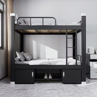 Vente chaude Dortoir de luxe Lit en fer avec échelle Durable Simple Double personnel superposé pour chambre à coucher Appartement Mobilier d'hôpital