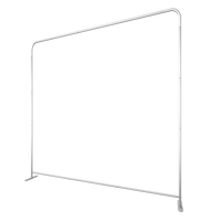 Nouveau produit phare 2024 : Mur d'affichage portable en tissu tendu ADMAX argenté, durable, imprimé sur mesure, 8x8 pieds, pour salons professionnels