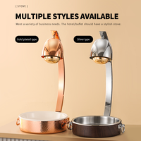 Lampe chauffante alimentaire 275W, lampe chauffante pour buffet, direction réglable, acier inoxydable 304 avec pot de service pour la restauration hôtelière