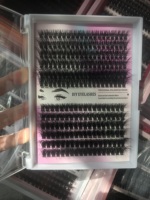 Extensions de cils, belle couleur rouge, faciles à éventailer, nouveau style, cils épanouis