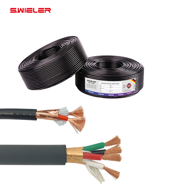 High Quality 4-Conductor Speaker Audio Cable 1.5/2.5/4.0mm Nl4/Nl8 Speakon Wire Copper 2/4-Core HIFI Speaker Cable Roll 100M