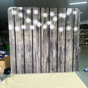 Tùy chỉnh bằng gỗ ánh sáng chuỗi Photo Booth phông nền với khung nhôm - Product Image 3
