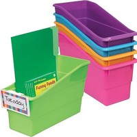 Bandeja de plástico para documentos, organizador de archivos apilable de 29x19x14cm, caja de almacenamiento de escritorio para uso doméstico y de oficina